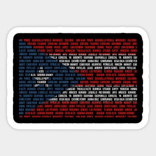 Puerto Rico Flag Cities Puerto Rican Pride Men Women Sticker